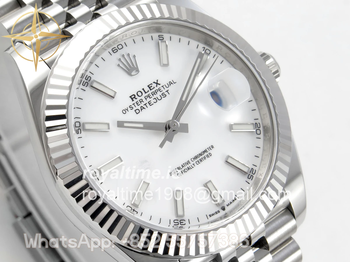 Rolex DateJust 41 126334 Clean Plus White Stick Dial on Jubilee Bracelet JH3235 (Free Sprung) Weighted 133g - Image 4