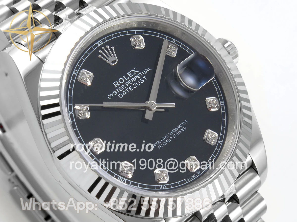 Rolex DateJust 41 126334 ERF Black Diamonds Dial on Jubilee Bracelet JH3235 (Free Sprung) Weighted 132g - Image 4