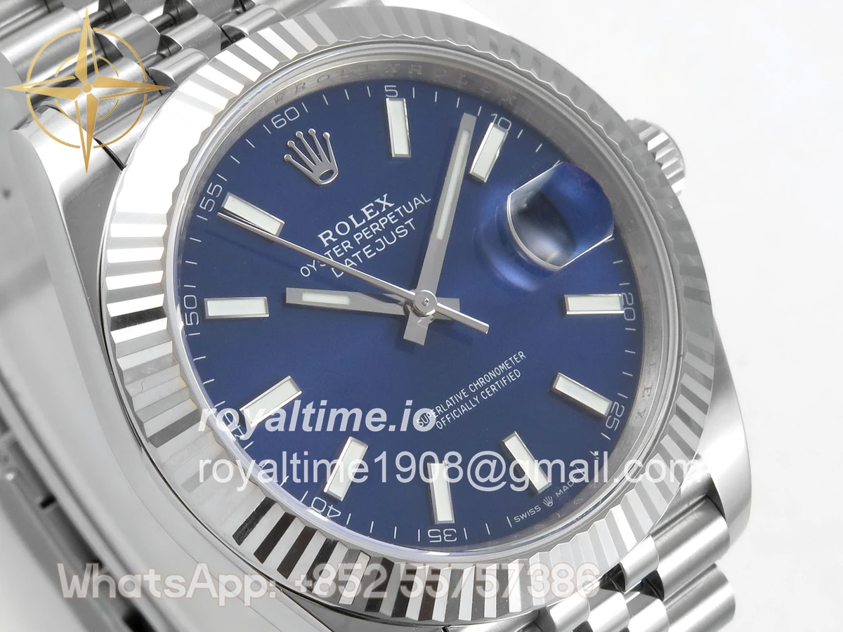 Rolex DateJust 41 126334 ERF Blue Stick Dial on Jubilee Bracelet JH3235 (Free Sprung) Weighted 132g - Image 4