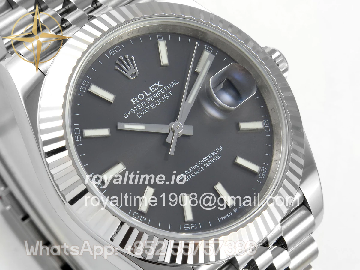 Rolex DateJust 41 126334 ERF Gray Stick Dial on Jubilee Bracelet JH3235 (Free Sprung) Weighted 132g - Image 4