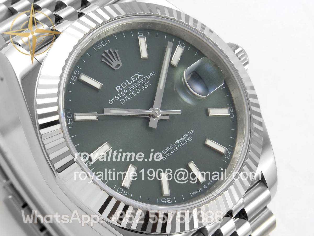 Rolex DateJust 41 126334 ERF Green Stick Dial on Jubilee Bracelet JH3235 (Free Sprung) Weighted 132g - Image 4