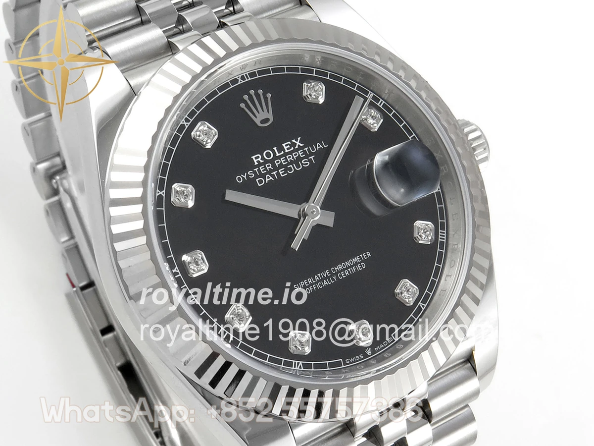 Rolex DateJust 41mm 126334 ARF Black Diamonds Dial on Jubilee Bracelet DD3235 - Image 4