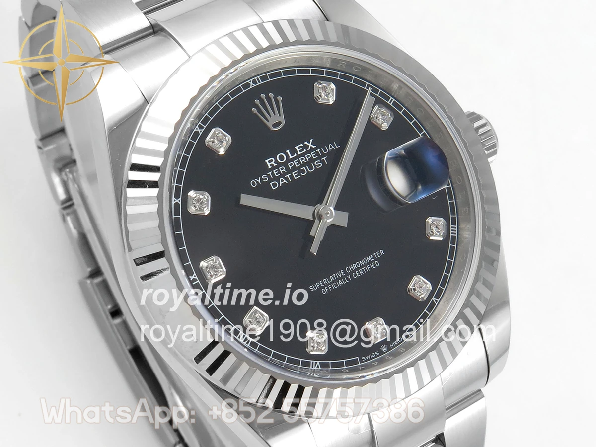 Rolex DateJust 41mm 126334 ARF Black Diamonds Dial on Oyster Bracelet DD3235 - Image 4