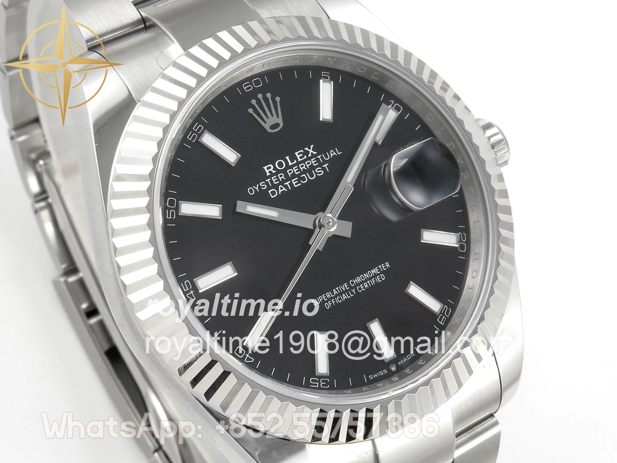 Rolex DateJust 41mm 126334 ARF Black Stick Dial on Oyster Bracelet DD3235 - Image 4
