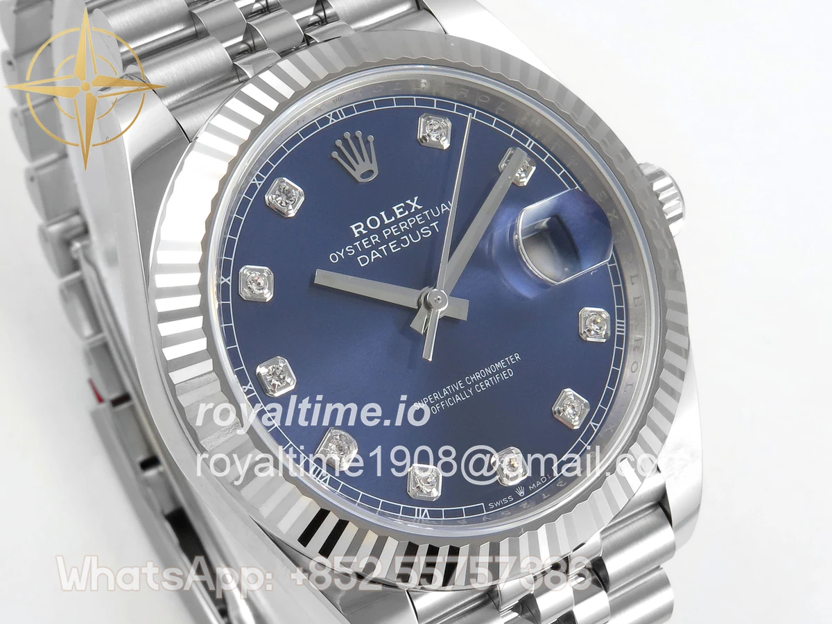 Rolex DateJust 41mm 126334 ARF Blue Diamonds Dial on Jubilee Bracelet DD3235 - Image 4