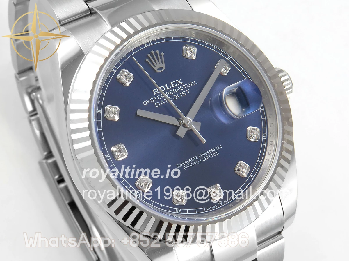 Rolex DateJust 41mm 126334 ARF Blue Diamonds Dial on Oyster Bracelet DD3235 - Image 4