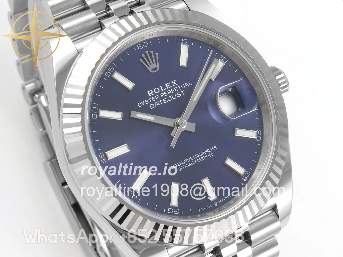 Rolex DateJust 41mm 126334 ARF Blue Stick Dial on Jubilee Bracelet DD3235 - Image 4