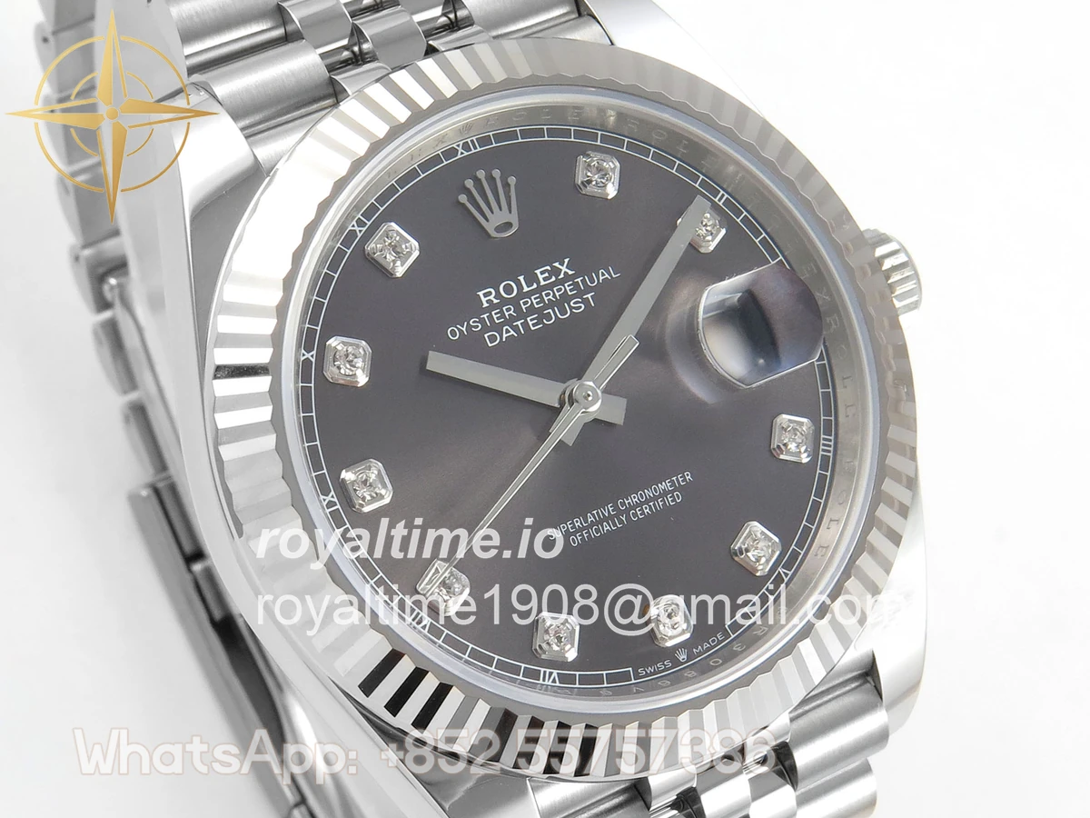 Rolex DateJust 41mm 126334 ARF Gray Diamonds Dial on Jubilee Bracelet DD3235 - Image 4