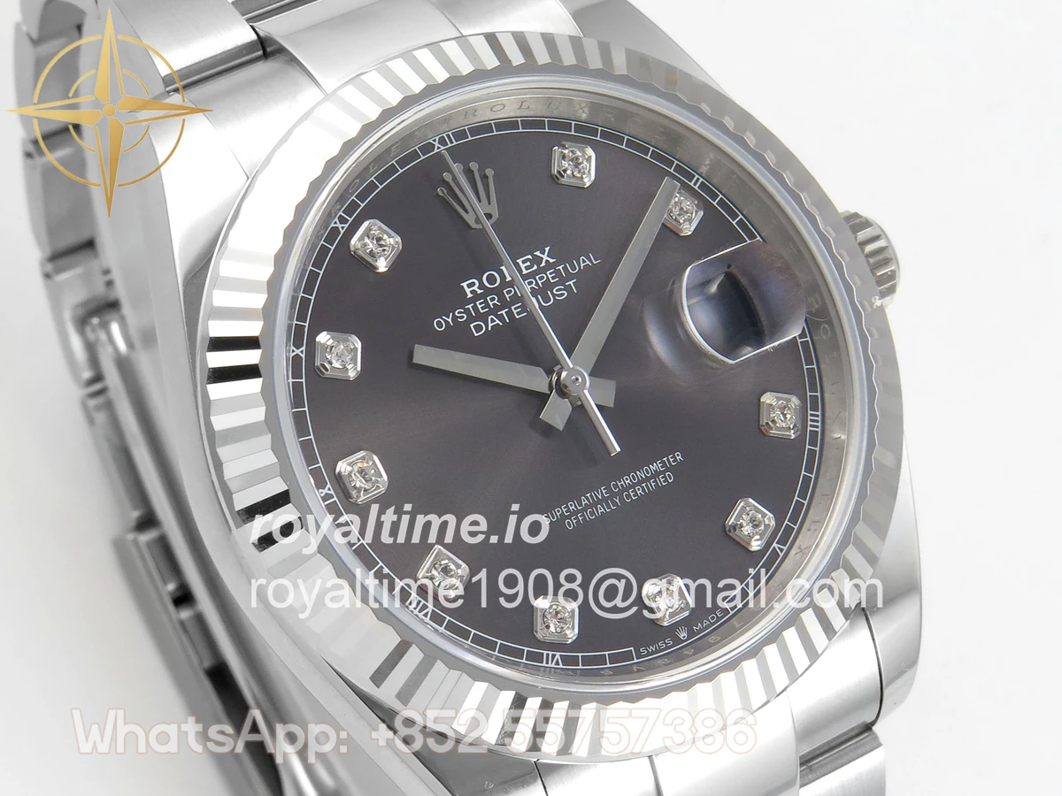 Rolex DateJust 41mm 126334 ARF Gray Diamonds Dial on Oyster Bracelet DD3235 - Image 4