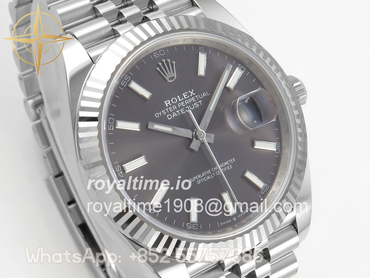 Rolex DateJust 41mm 126334 ARF Gray Stick Dial on Jubilee Bracelet DD3235 - Image 4