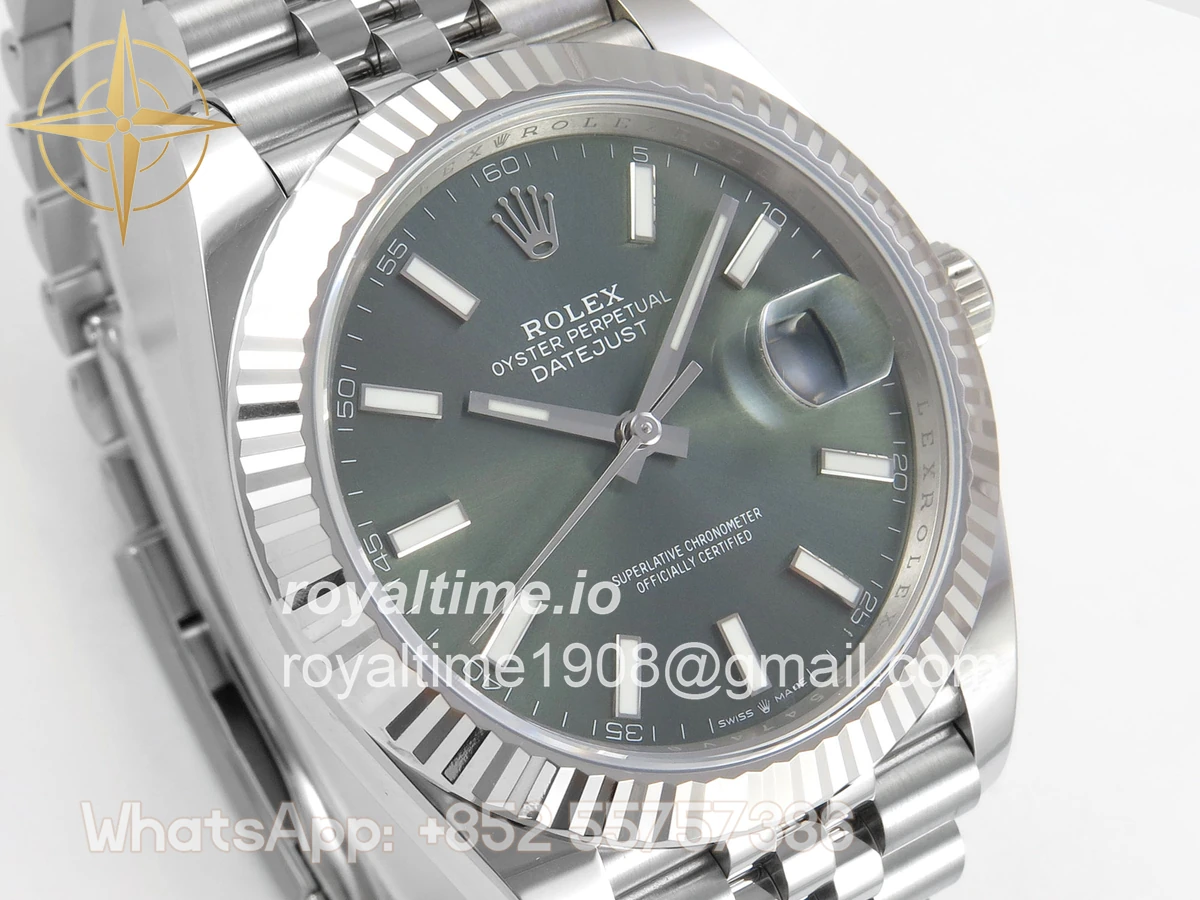 Rolex DateJust 41mm 126334 ARF Green Stick Dial on Jubilee Bracelet DD3235 - Image 4