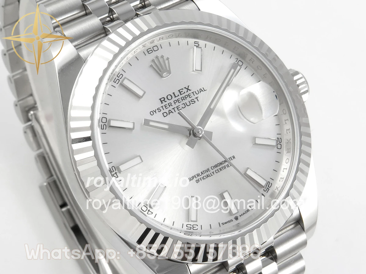 Rolex DateJust 41mm 126334 ARF Sliver Stick Dial on Jubilee Bracelet DD3235 - Image 4