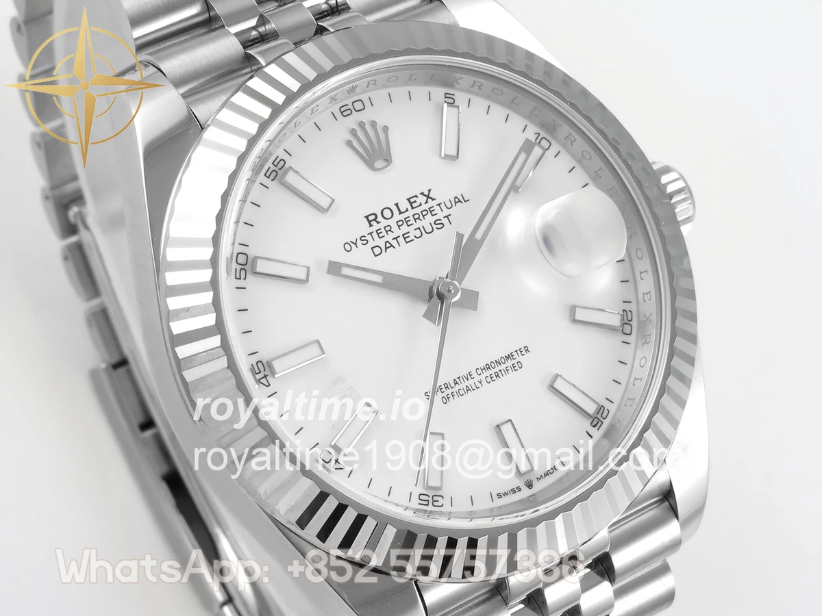 Rolex DateJust 41mm 126334 ARF White Stick Dial on Jubilee Bracelet DD3235 - Image 4