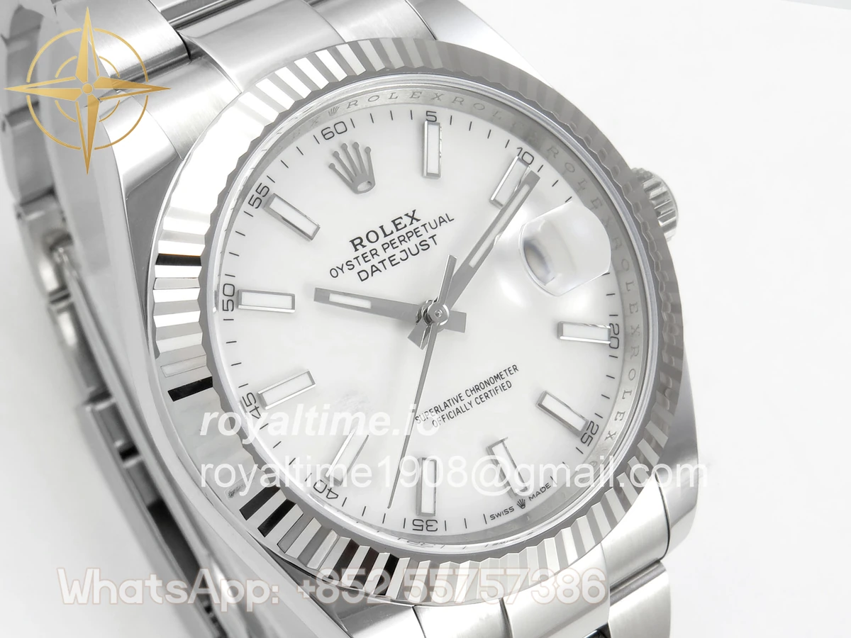 Rolex DateJust 41mm 126334 ARF White Stick Dial on Oyster Bracelet DD3235 - Image 4