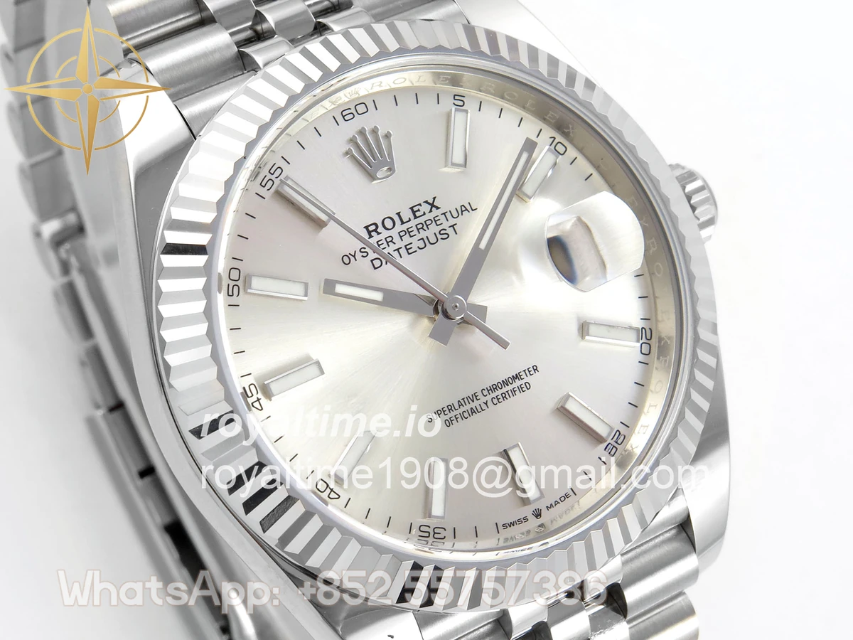Rolex DateJust 41mm 126334 Clean Plus Silver Stick Dial on Jubilee Bracelet DD3235 - Image 4