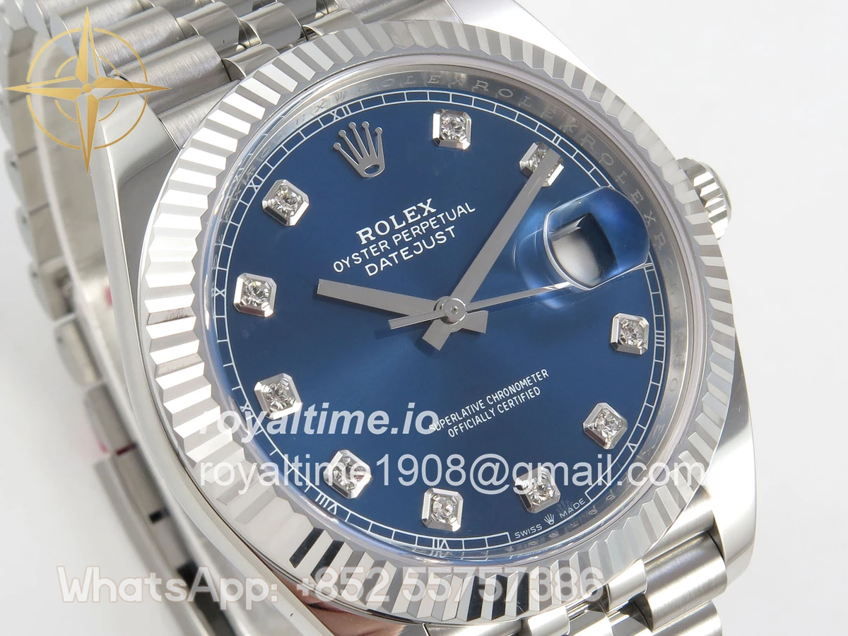 Rolex Datejust 126334 41mm Clean Plus 904L Blue Diamonds Dial on Jubilee Bracelet VR3235 - Image 4