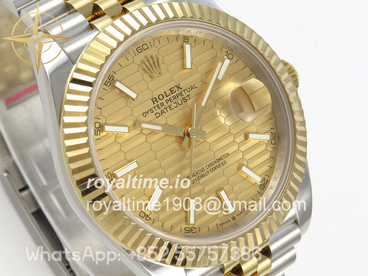 Rolex DateJust 41 126333 QF 904L Steel YG Textured Dial on SS/YG Jubilee Bracelet QF3235 (145g) - Image 4