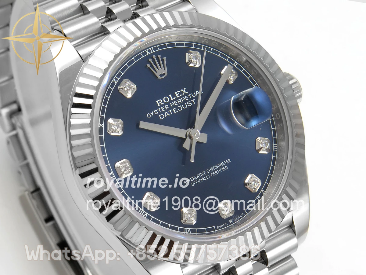 Rolex DateJust 41 126334 SCF 904L Steel Blue Diamonds Dial on Jubilee Bracelet A3235 - Image 4