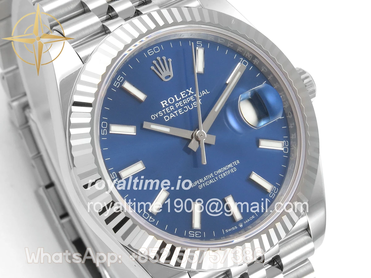 Rolex DateJust 41 126334 SCF 904L Steel Blue Stick Dial on Jubilee Bracelet A3235 - Image 4