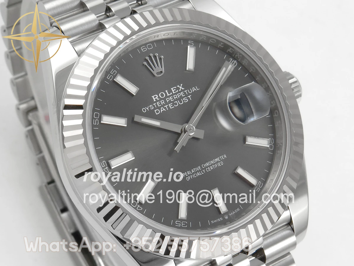 Rolex DateJust 41 126334 SCF 904L Steel Gray Stick Dial on Jubilee Bracelet A3235 - Image 4