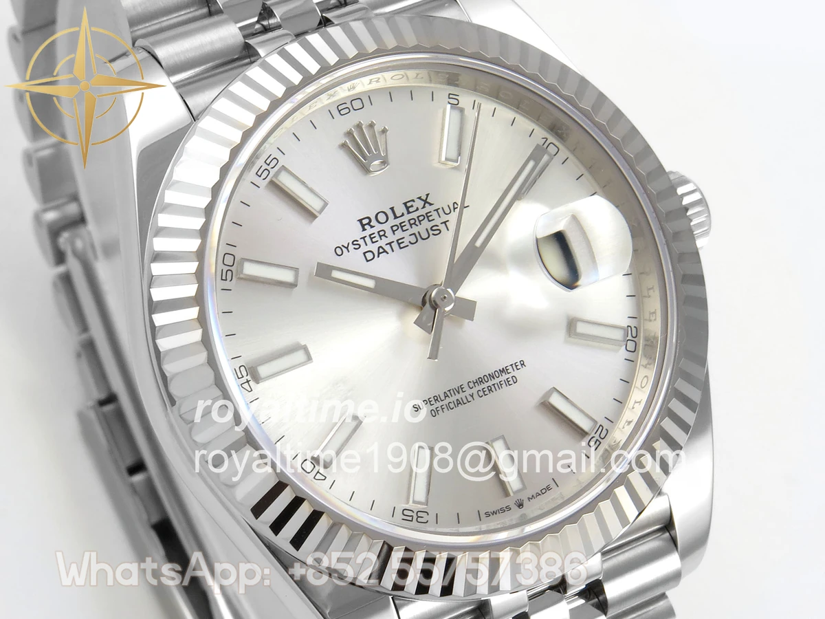 Rolex DateJust 41 126334 SCF 904L Steel Silver Stick Dial on Jubilee Bracelet A3235 - Image 4
