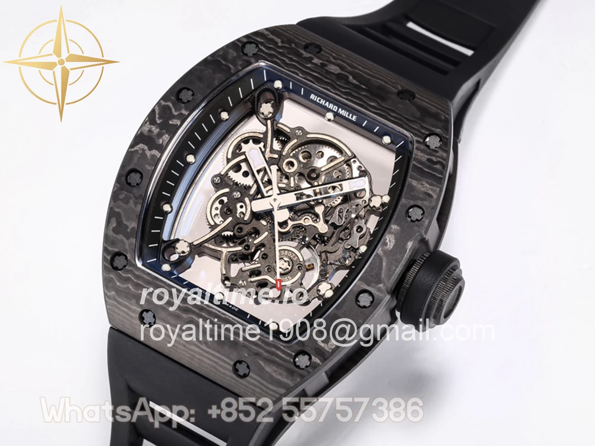 Richard Mille RM 055 Bubba Watson NTPT on Black Rubber Strap RMUL2 - Image 4
