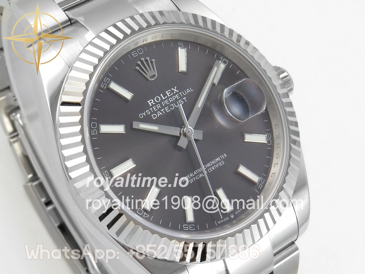 Rolex DateJust 41mm 126334 ARF Gray Stick Dial on Oyster Bracelet DD3235 - Image 4
