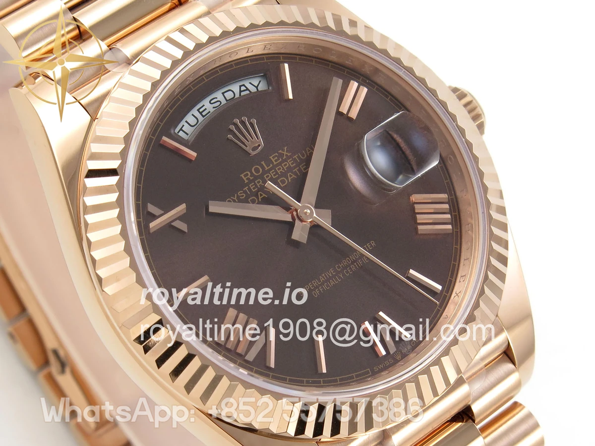 Rolex DayDate 40 228235 ARF Brown Roman Dial on President Bracelet VR3255 - Image 4