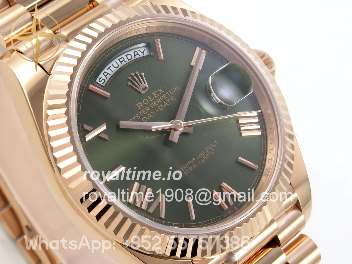 Rolex DayDate 40 228235 ARF Green Roman Dial on President Bracelet VR3255 - Image 4