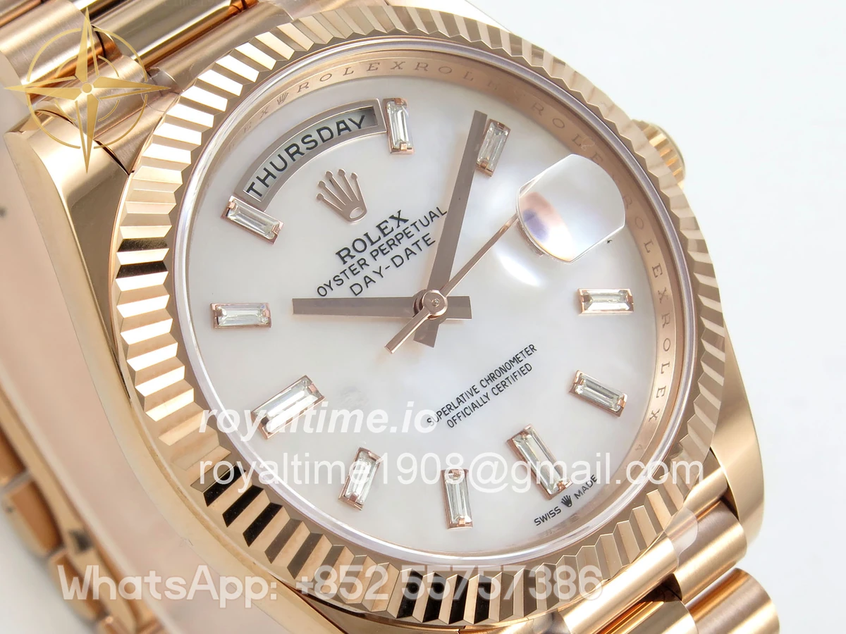 Rolex DayDate 40 228235 ARF White MOP Crystal Dial on President Bracelet VR3255 - Image 4