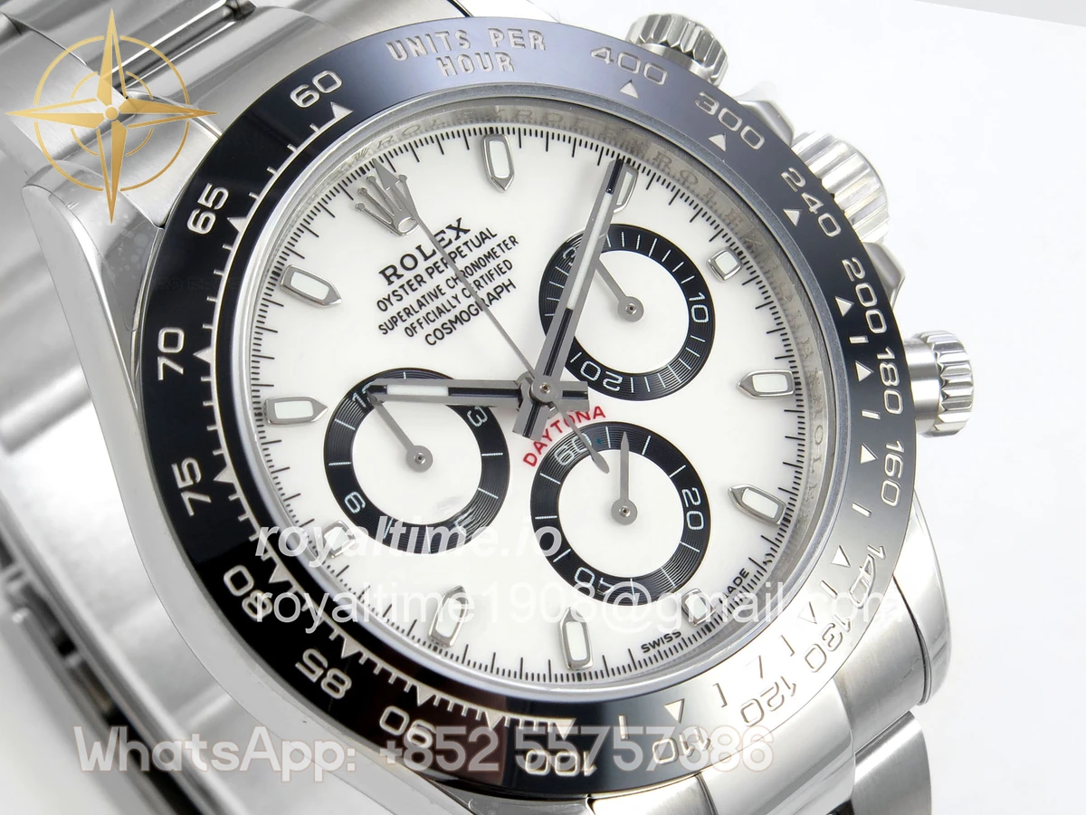 Rolex Daytona 116500 UFO White Dial on Bracelet UF4130 (Free Sprung) - Image 4