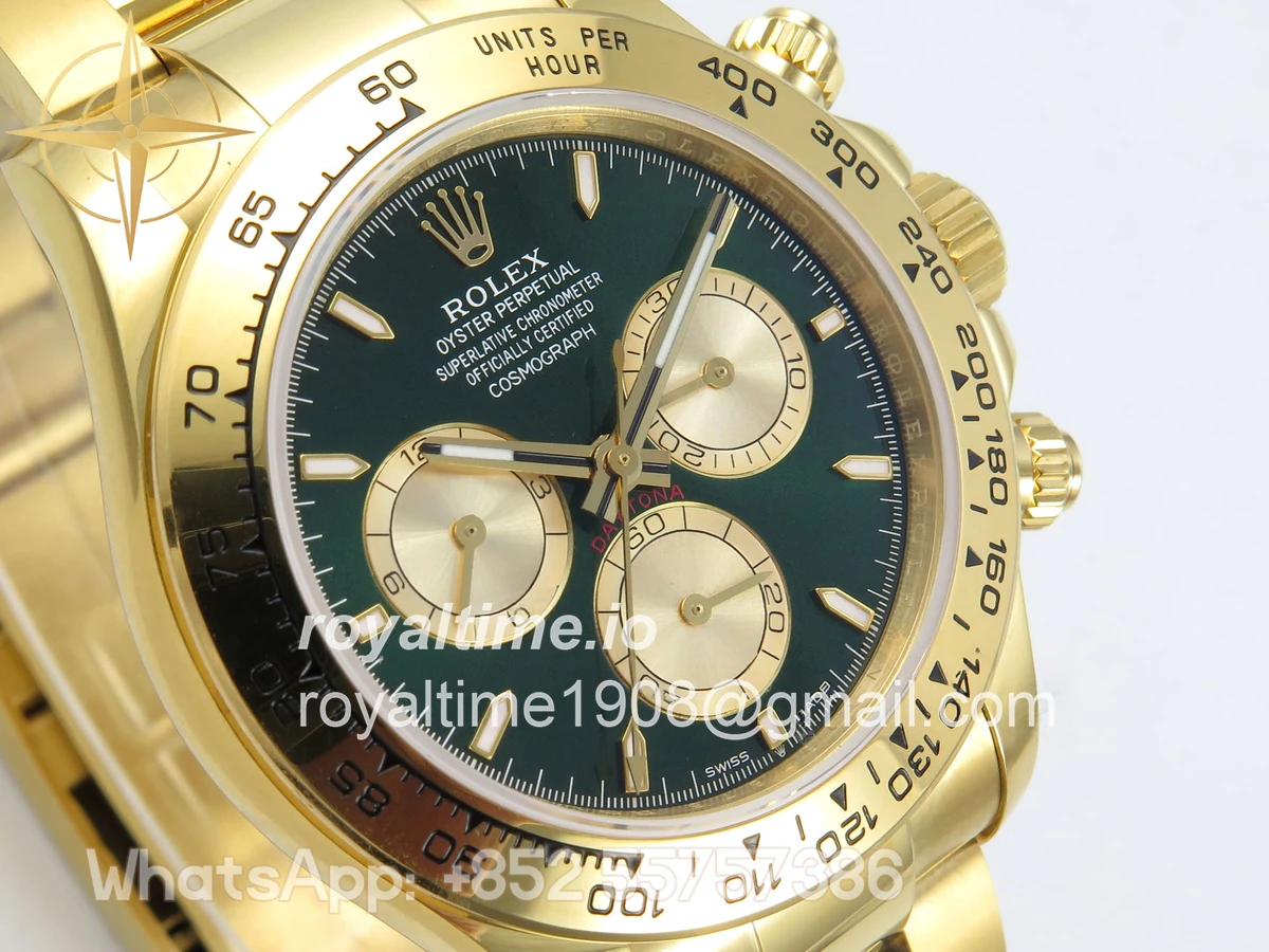 Rolex Daytona 116508 YG 3CF Green/YG Dial on YG Bracelet DD4131 (Gain Weight) - Image 4