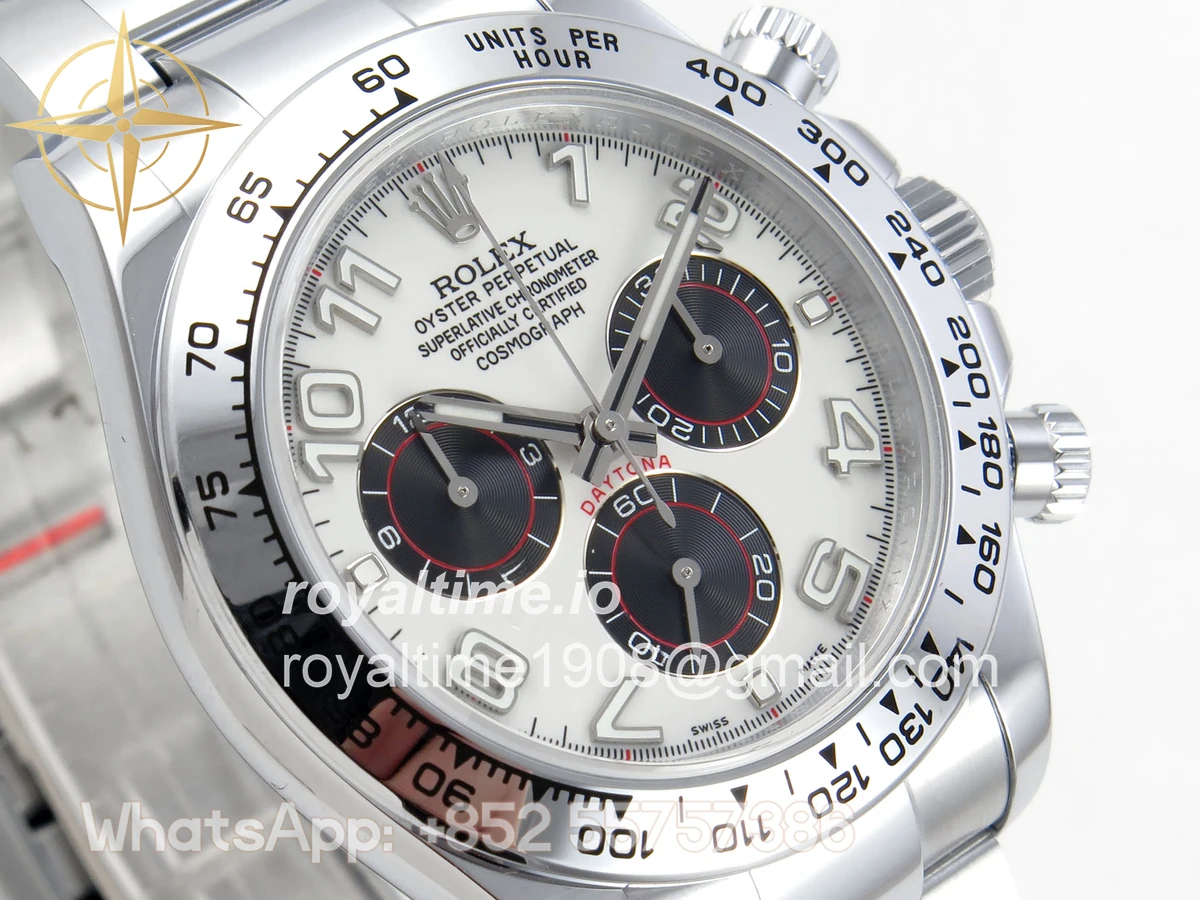 Rolex Daytona 116509 QF White/Black Numeral Dial on SS Bracelet SA4130 V2 Weighted 182g - Image 4