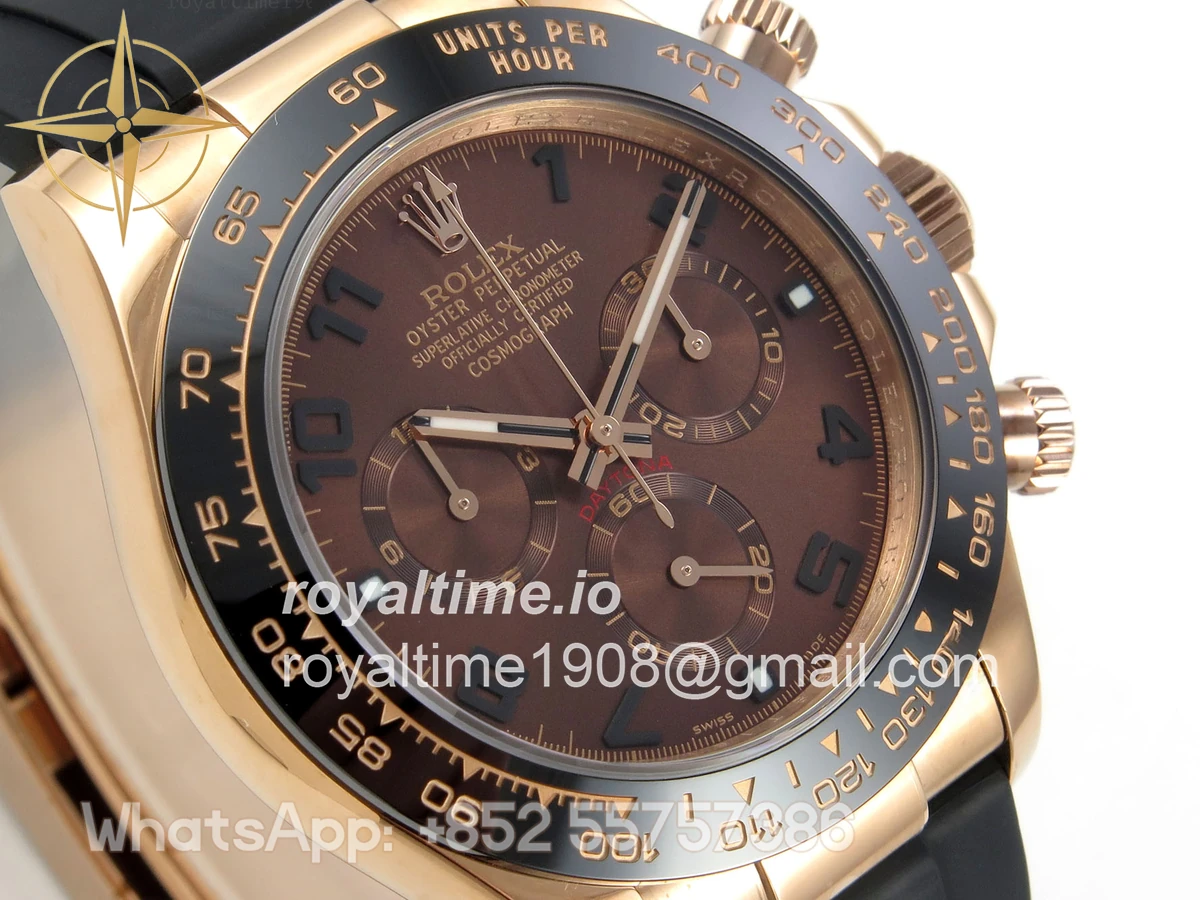 Rolex Daytona 116515 QF Brown Dial on Oysterflex Strap SA4130 V11 (Gain Weight) 160g - Image 4