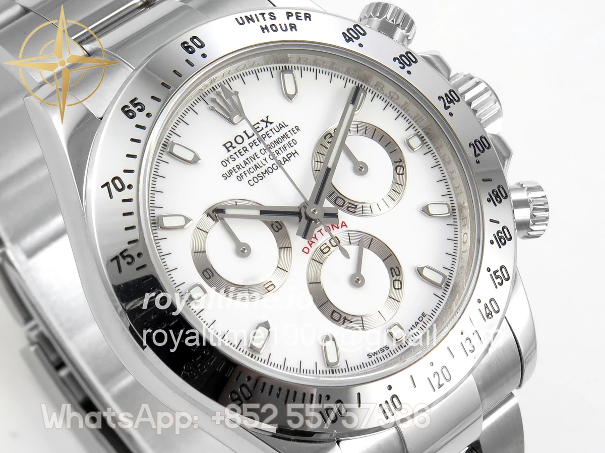 Rolex Daytona 116520 UFO White Dial on Bracelet UF4130 (Free Sprung) - Image 4