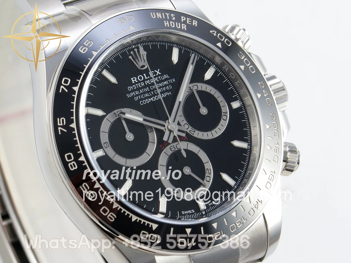 Rolex Daytona 126500 ARF 904L Black Dial on Oyster Bracelet DD4131 - Image 4
