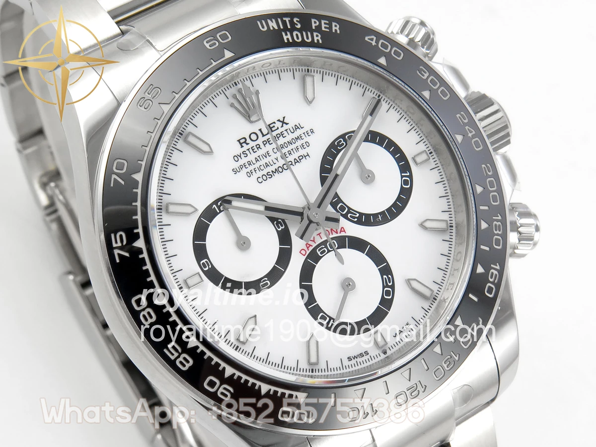 Rolex Daytona 126500 Panda ARF 904L White Dial on Oyster Bracelet DD4131 - Image 4
