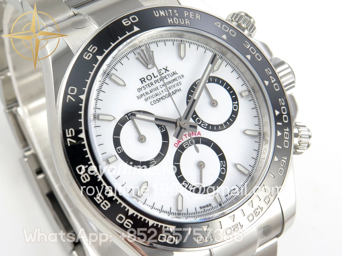Rolex Daytona 126500 Panda Clean Plus 904L White Dial on Oyster Bracelet DD4131 - Image 4