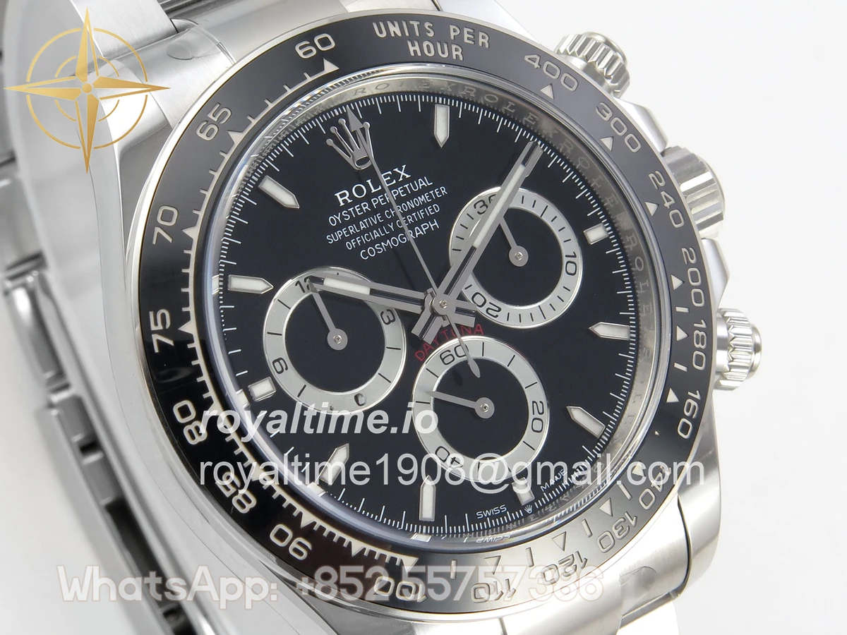 Rolex Daytona 126500 SS Clean Plus Black Dial on Oyster Bracelet DD4131 - Image 4