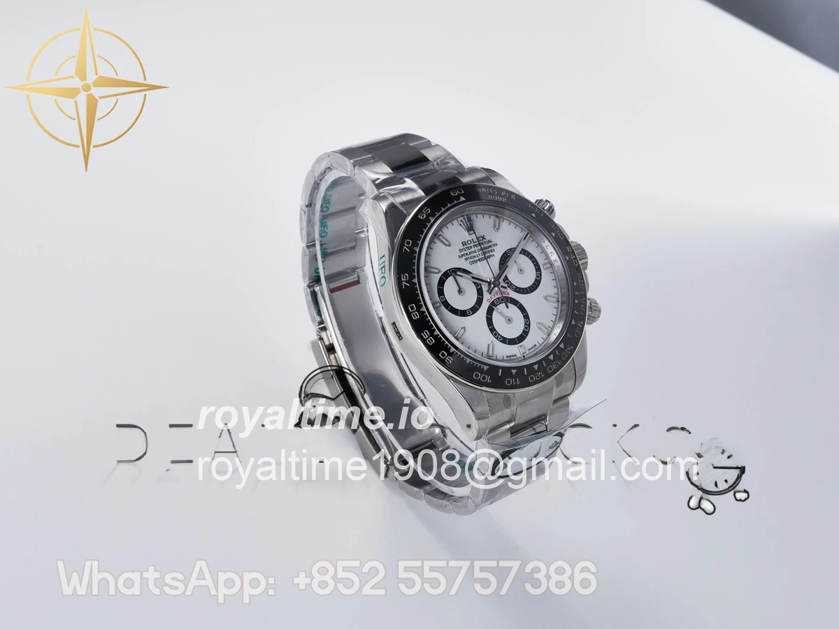 Rolex Daytona 126500 UFO 904L Steel White Dial on SS Bracelet UF4131 (Free Sprung) - Image 4