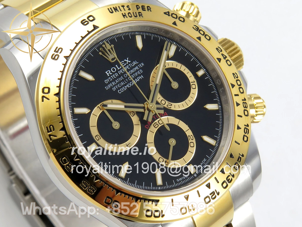 Rolex Daytona 126503 SS/YG UFO Black Dial on SS/YG Bracelet UF4131 (Free Sprung) - Image 4
