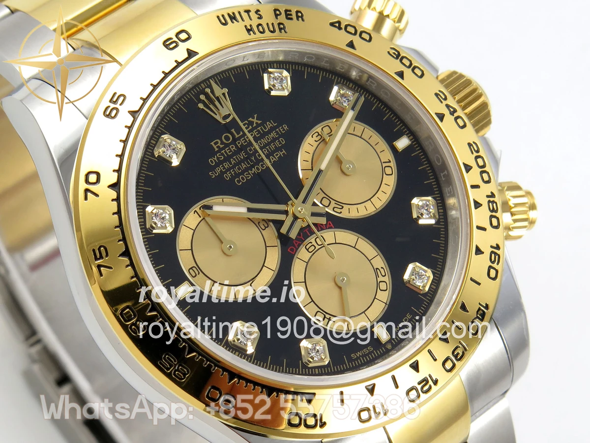 Rolex Daytona 126503 SS/YG UFO Black/YG Diamonds Dial on SS/YG Bracelet UF4131 (Free Sprung) - Image 4