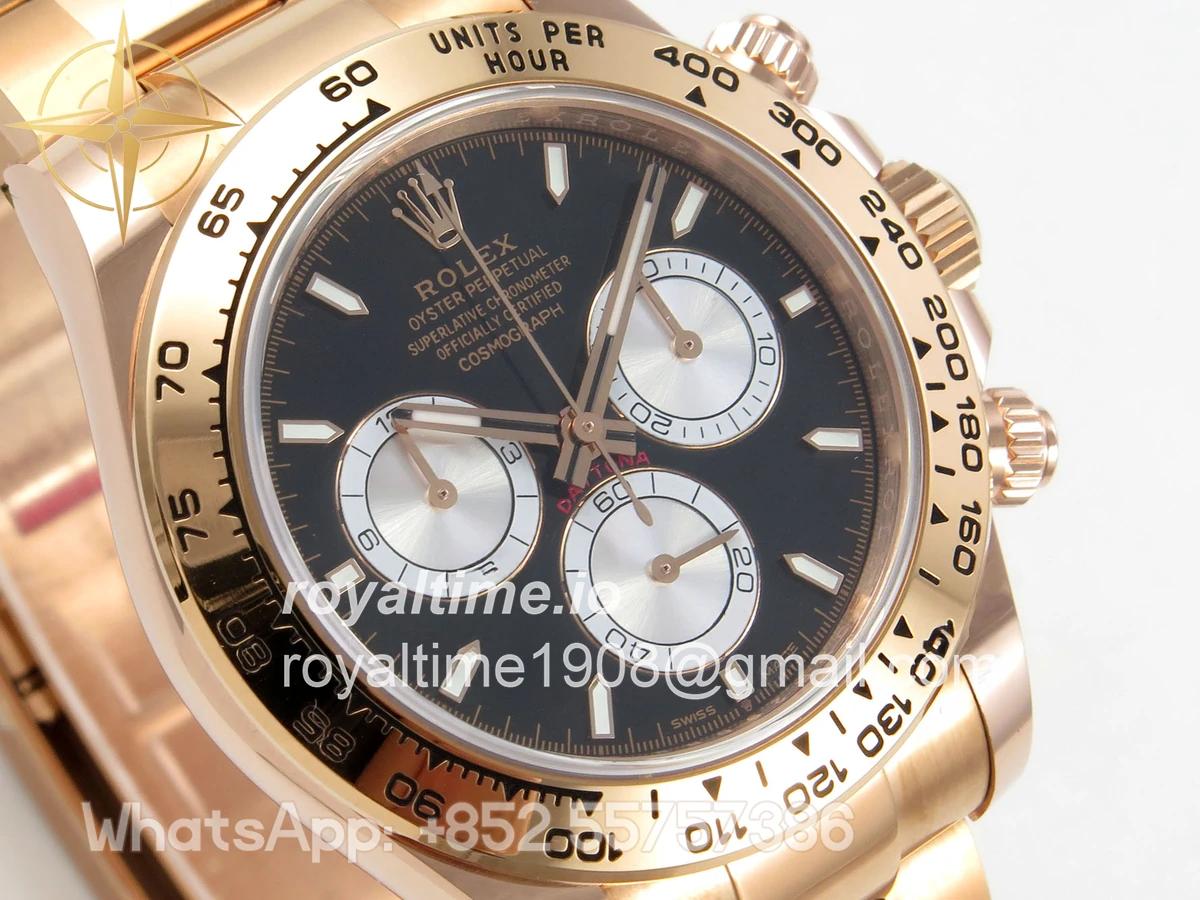 Rolex Daytona 126505 BTF Black/Silver Stick Dial on RG Braclet DD4131 (Weighted) 220g - Image 4