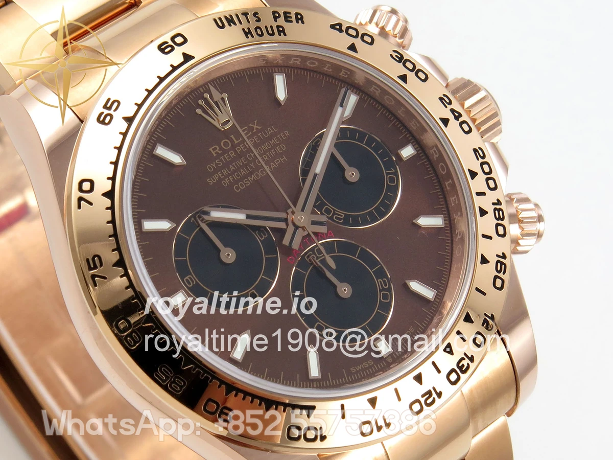 Rolex Daytona 126505 BTF Brown/Black Dial on RG Braclet DD4131 (Weighted) 220g - Image 4