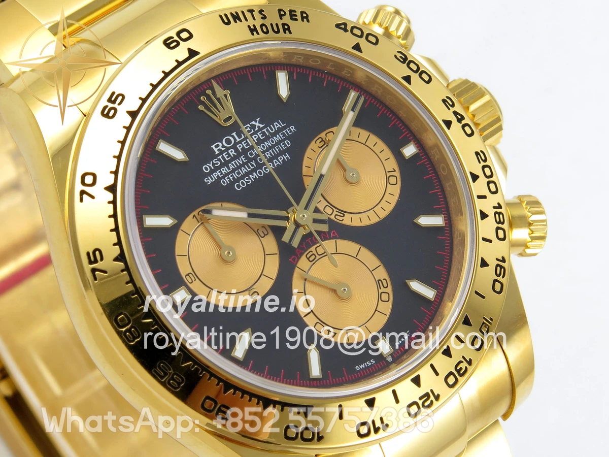 Rolex Daytona 126508 BTF Black/YG Dial on YG Braclet DD4131 (Weighted) 220g - Image 4