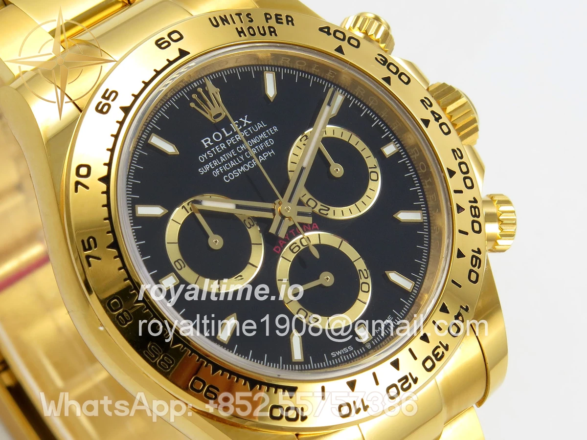 Rolex Daytona 126508 BTF Black Dial on YG Braclet DD4131 (Weighted) 220g - Image 4