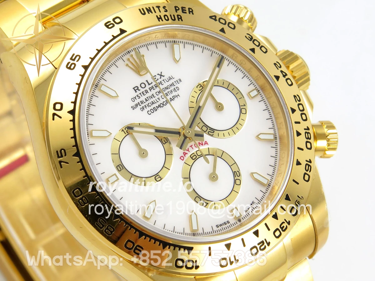 Rolex Daytona 126508 BTF White Dial on YG Braclet DD4131 (Weighted) 220g - Image 4