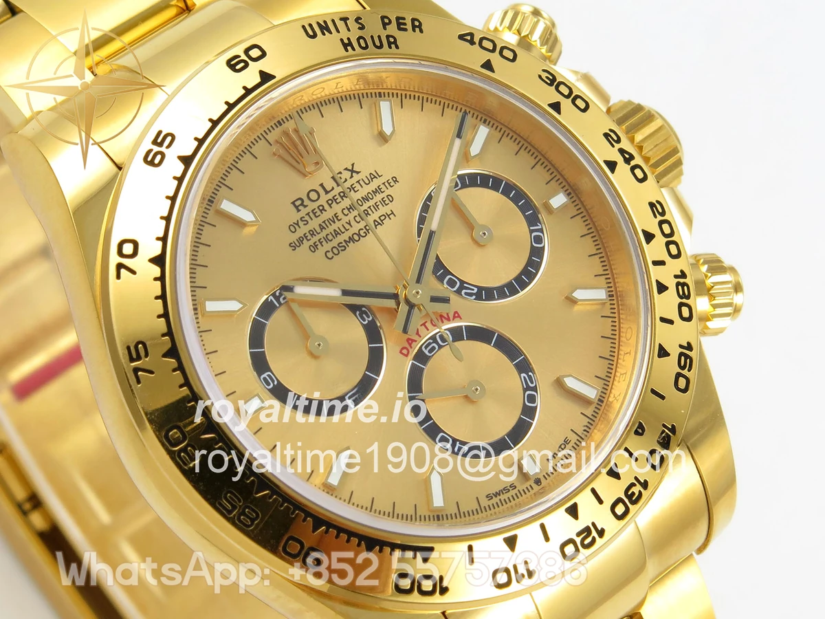 Rolex Daytona 126508 BTF YG Dial on YG Braclet DD4131 (Weighted) 220g - Image 4