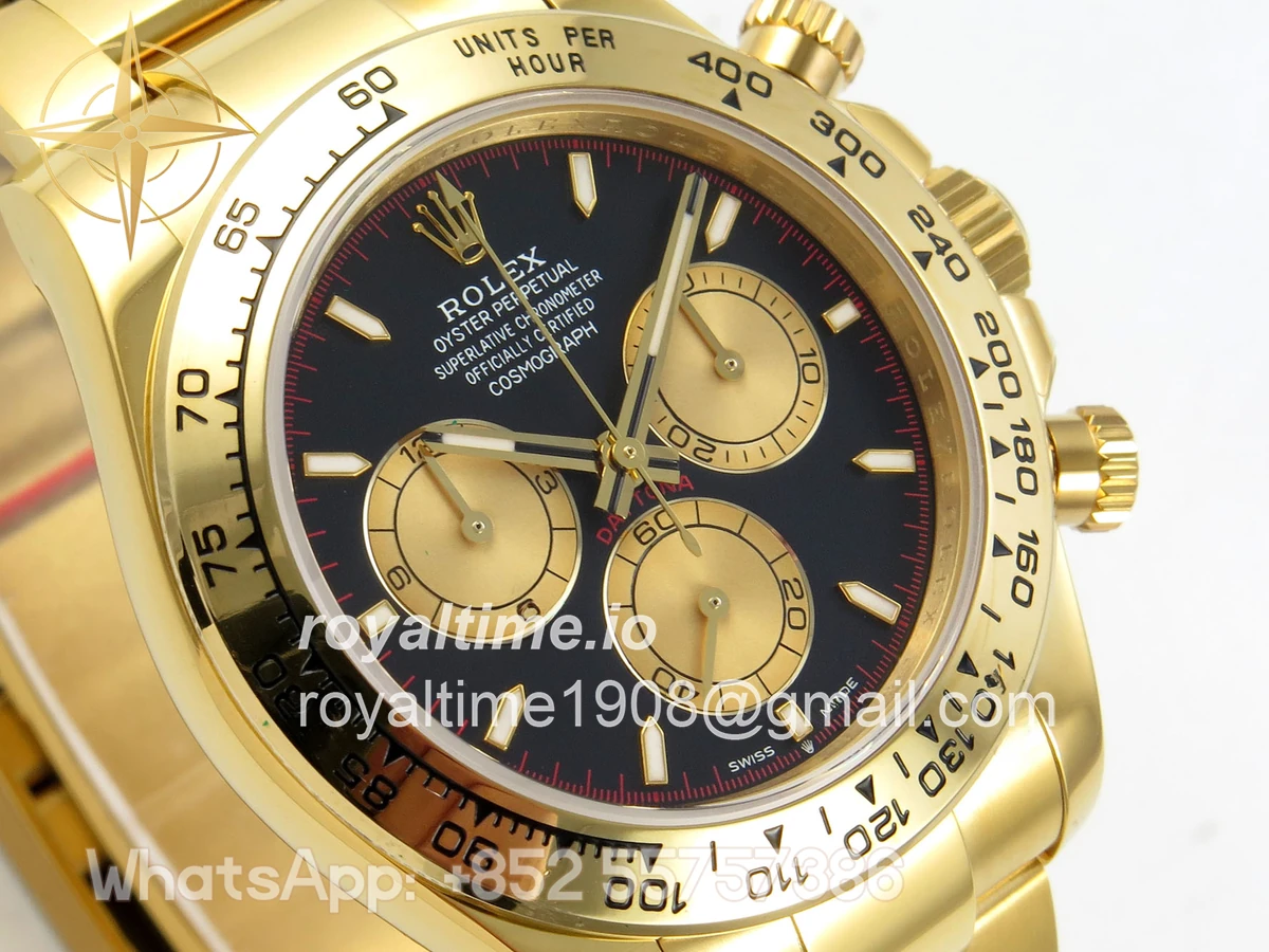Rolex Daytona 126508 YG UFO Black/YG Dial on YG Bracelet UF4131 (Free Sprung) - Image 4
