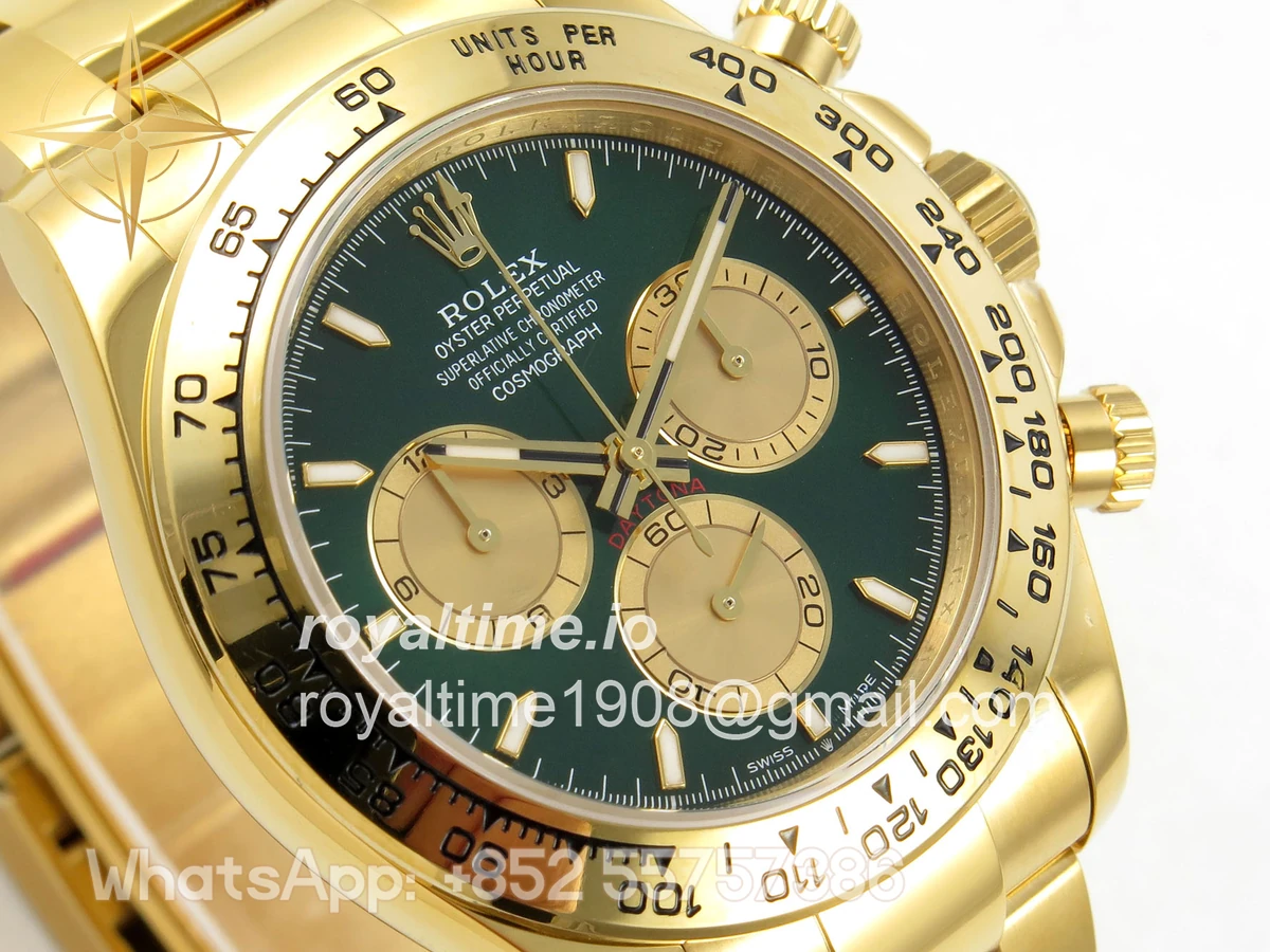 Rolex Daytona 126508 YG UFO Green/YG Dial on YG Bracelet UF4131 (Free Sprung) - Image 4